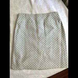 Brooks Brothers | Mini skirt | NWT | Blue and Creme | size 8P